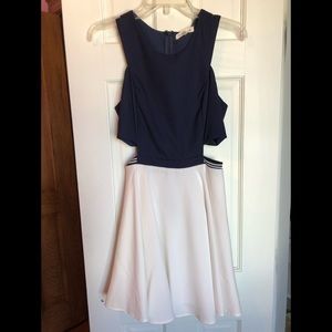 SugarLips | White & Navy Dress